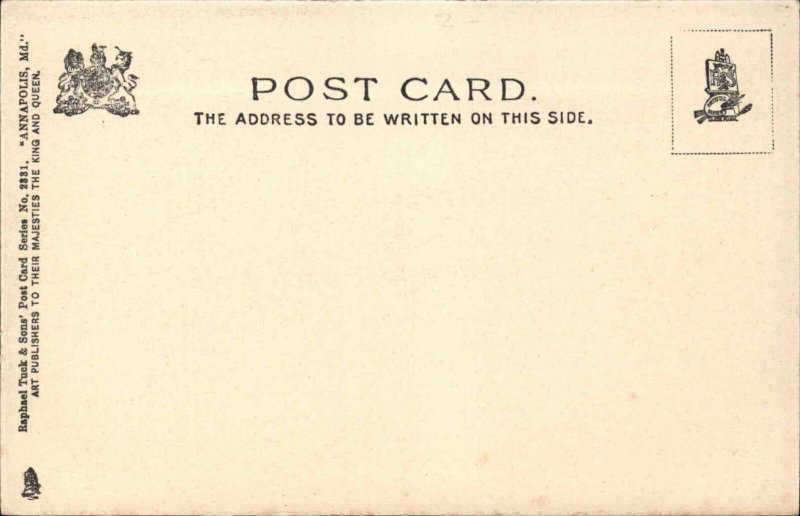 Tuck Annapolis Maryland MD Whitehall Front View c1910 Vintage Postcard 