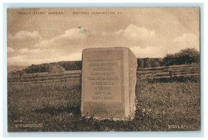 1913 Molly Stark Marker, Historic Bennington Vermont VT Postcard 
