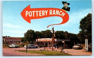 NORTH PLATTE, NE Nebraska ~Lincoln Highway  POTTERY RANCH c1950s Cars Postcard