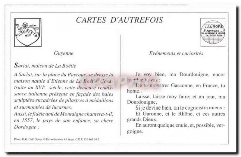 COPY Dordogne Sarlat Pitteresque birthplace of & # 39Etienne de la Boetie