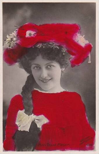 Miss Delia Mason Red Tinted Bassano Real Photo Berlin