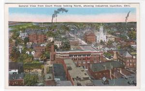 Panorama looking North Hamilton Ohio postcard