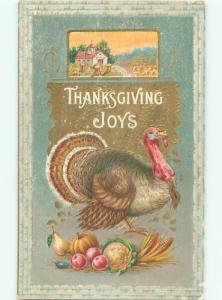 Divided-Back THANKSGIVING SCENE Great Postcard AA0585