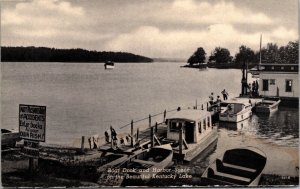 Postcard Boat Dock and Harbor Scene on the Beautiful Kentucky Lake~1242