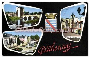 Modern Postcard Parthenay Porte St Jacques Gate Clock Square XV R Bigot