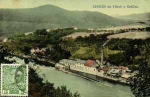 czech, CHOLÍN, Vltavě Vltava Moldau River near Sedlčan (1911) Postcard