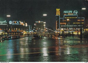 COPENHAGEN, Denmark, PU-1973; The Town-Hall Square At Night