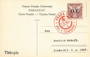 Paraguay Stamps on Early Postcard, Used, Published by Ottmar Zieher