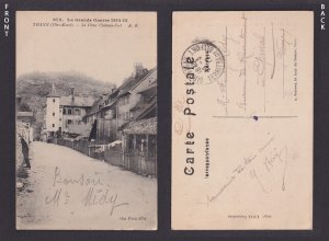 FRANCE, Vintage postcard, Thann, The Old Castle, Fieldpost, WWI