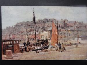 Devon BRIXHAM HARBOUR Fishing Boat unloading its catch by J. Salmon 2268