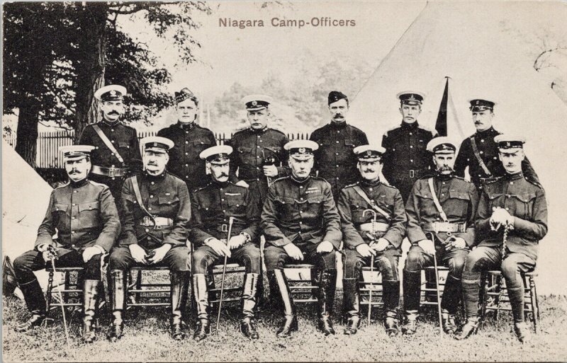 Niagara Camp Officers of Canadian Military Ontario ON WW1 Unused Postcard G12