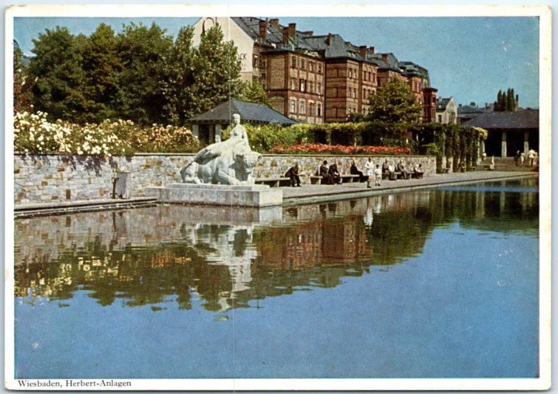 Postcard - Herbert-Anlage, Wiesbaden, Germany 