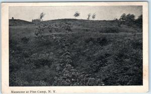 MILITARY  Maneuvers at PINE CAMP, New York  NY   ca 1910s  Postcard