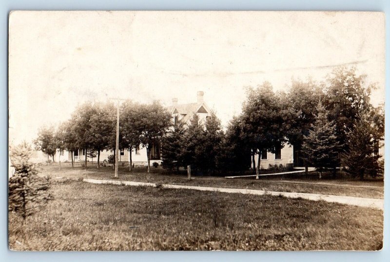 Nelson Minnesota MN Postcard RPPC Photo Houses And Trees 1910 Antique Posted