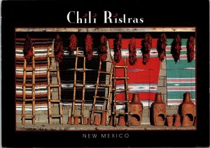 VINTAGE CONTINENTAL SIZE POSTCARD CHILI RISTRAS NEW MEXICO