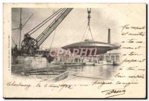 Old Postcard Boat Submarine Le Goubet