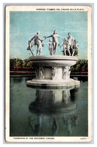 Fuente Del Casino De La Playa Fountain Havana Cuba WB Postcard S15