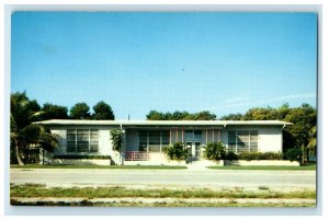 c1960's Public Library Pompano Beach Florida FL Unposted Vintage Postcard 