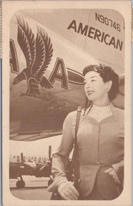 Postcard American Airlines Paramount Pictures Musical Girl Rush Rosalind Russell