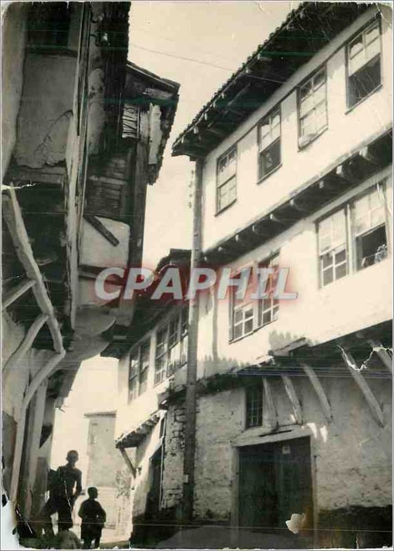 Postcard Modern Ohrid folk architecture