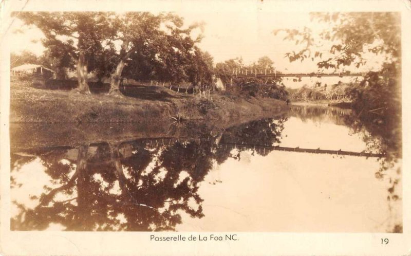 La Foa New Caledonia Passerelle River Scenic View Real Photo Postcard AA41433