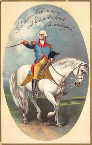 Portrait of George on a horse George Washington 1910 