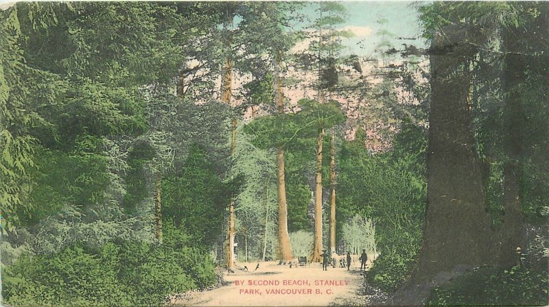 Postcard Canada Vancouver Second Beach Stanley Park roadside 23-11502