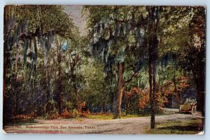 c1910's Brackenridge Park Trees Classic Car San Antonio Texas TX Posted Postcard