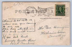 K11/ Louisville Ohio RPPC Postcard c1910 Trolley Streetcar Bridge Tracks  13