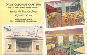 Atlanta Georgia Davis Colonial Cafeteria Vintage Postcard AA20485