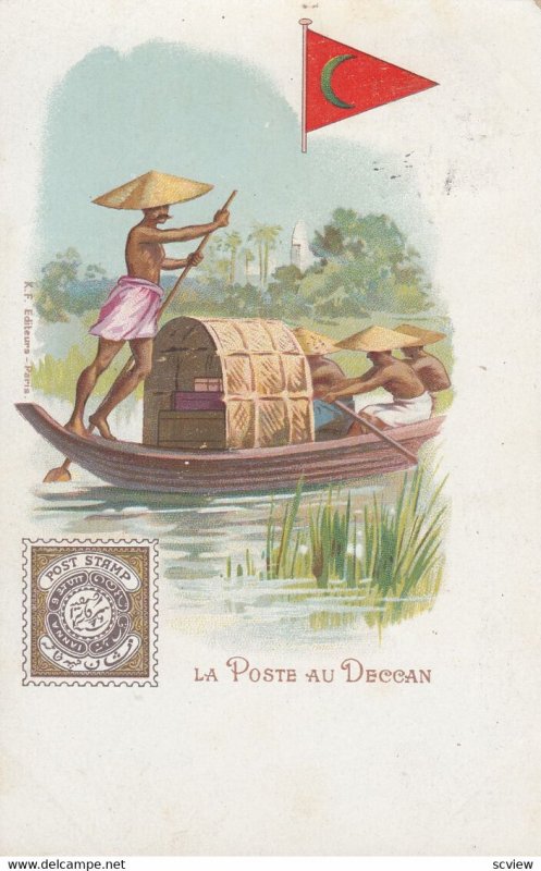 La Poste au DECCAN , India , 1902