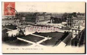 Old Postcard Paris Vue Generale Du Louvre