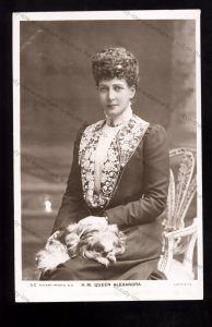 ROY478 - King Edward VII - Queen Alexandra with her Dog - Postcard
