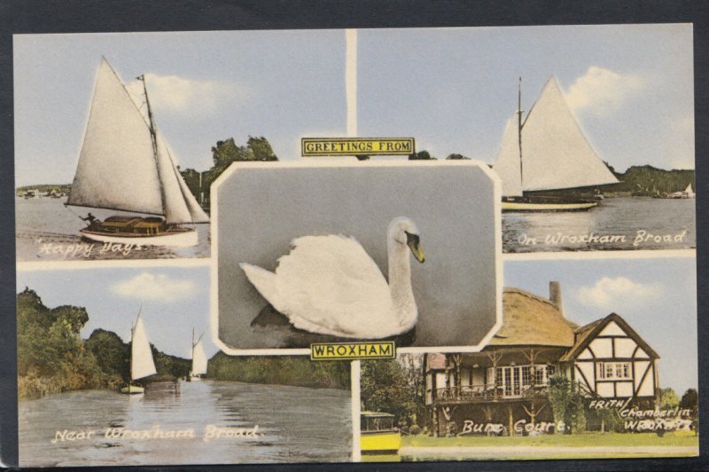 Norfolk Postcard - Greetings From Wroxham   RS12096