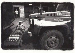 Nicaragua American Coca Cola Van & Boy Loading Bottles Award Postcard