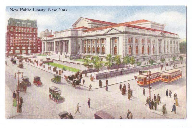 Public Library New York NY Vintage 1910 Postcard