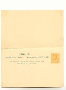 Canada Postal Stationery , PostCard, George V Reply Orange, P310
