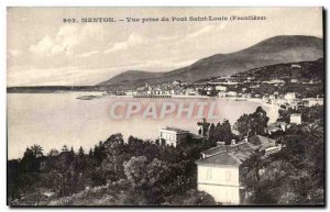 Old Postcard Menton View St. Louis Bridge Jack