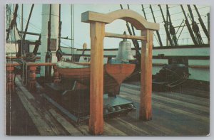 Charlestown Massachusetts~USS Constitution Rowboat On Deck~Vintage Postcard 