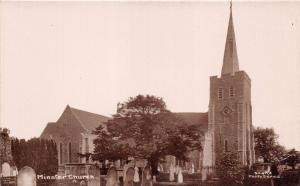 MINSTER IN THANET KENT UK CHURCH SCOTT'S PHOTO SERVICE REAL PHOTO POSTCARD