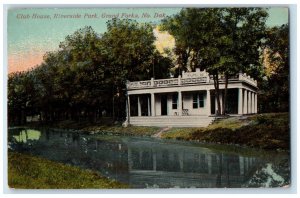 c1910 Scenic View Club House Riverside Park Grand Forks North Dakota ND Postcard