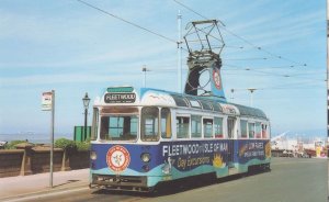 Blackpool Fleetwood 679 Isle Of Man Bus Tram Postcard