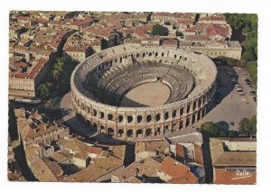 France Gard Nimes Roman Arena Amphitheatre Aerial Panorama Rella 4X6 Postcard