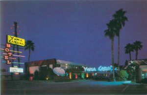 Yuma, Arizona Cabana Motor Hotel Night View Vintage Chrome Postcard 