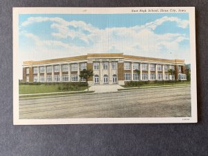 East High School Sioux City IA Linen Postcard H2151081253