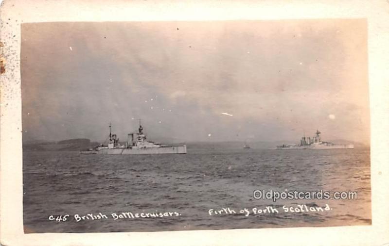 British Battle Cruiser, Firth of Forth Scotland Military Battleship Unused 