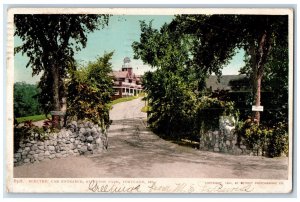 1905 Electric Car Entrance Riverton Park Portland ME Jamaica NY Postcard