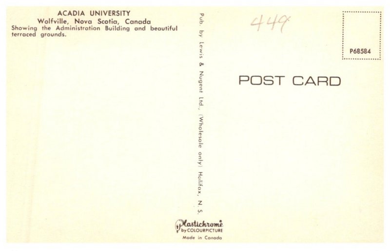 Canada  Wolfville N.S. Acadia University