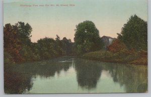 Mt Gilead Ohio~Olentangy View Near Old Mill~Vintage Postcard 