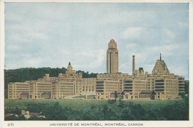 University of Montreal, Montreal, Canada, Postcard, Unused